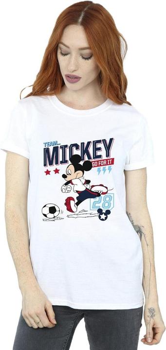 Immagine prodotto Disney Mickey Mouse Team Mickey Football Maglietta Ampia Donna (L)