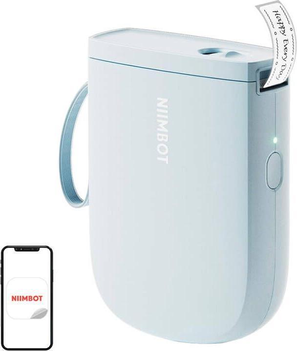 Actual product image Niimbot D11H Portable Label Printer Blue