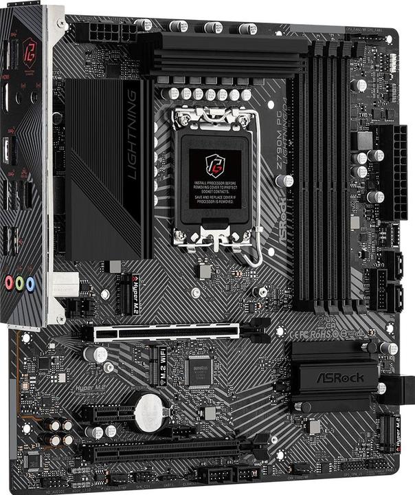 Produktbild AsRock Z790M Phantom Gaming Lightning/D4 DDR4 So.1700 retail (LGA 1700, Intel Z790, mATX)