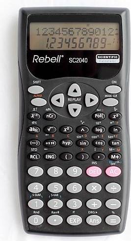 Actual product image Rebell Pocket calculator RE-SC2040 black LC display: 12 digits (Rechargeable battery)