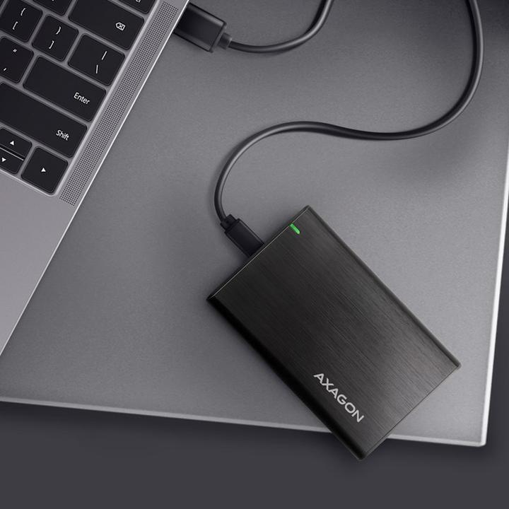 Actual product image Axagon EE25-A6C USB-C 3.2 - SATA 6G 2.5" external hard drive enclosure (2.5")