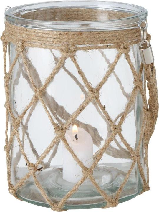 Immagine prodotto Boltze Home Luce del vento Catch 17,5 cm, vetro/juta (1 x)
