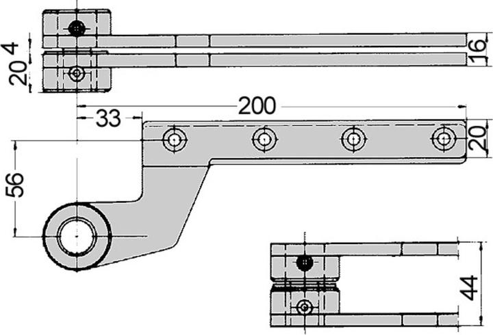 Actual product image Dormakaba Tenon hinges for butt doors (Indoor)
