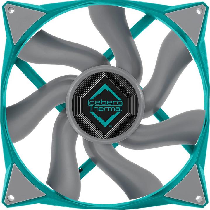 Produktbild Iceberg Thermal IceGALE Xtra Computergehäuse Ventilator 14 cm Türkis 1 Stück(e) (140 mm, 1 x)