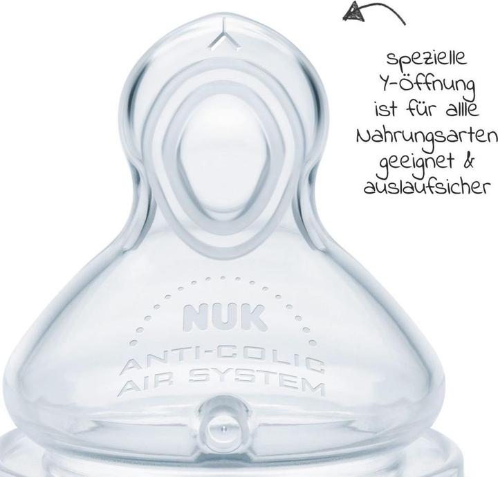 Immagine prodotto NUK Tettarella in silicone First Choice+ Flow Control, a prova di perdite, 6-18 mesi, senza BPA, 2