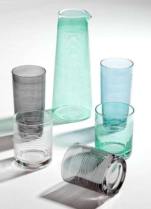 Actual product image Ladelle Tumbler glasses Linear Etched Blue 370 ml (set of 4) (0.37 l, 4 x)
