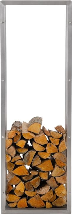 Image du produit CLP Support pour bois de chauffage Irving 40x50x150, acier inoxydable (40 x 50 x 150 cm)