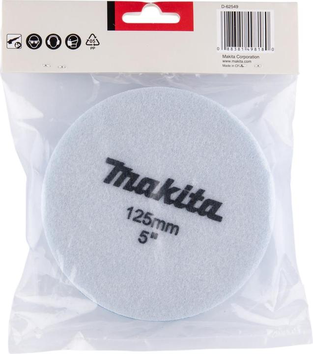 Produktbild Makita Schleifschwamm für Einscheiben-/ Poliermaschine, Ø125 mm, Ungelocht, 1 Stück, blau (0)