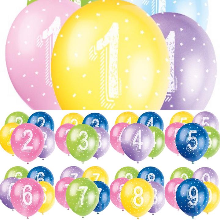 Image du produit Unique Ballons Nombre 4 Pack de 5