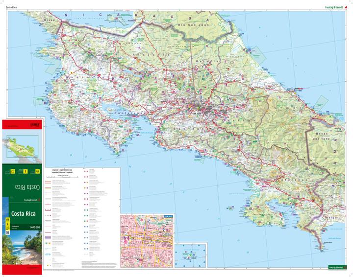 Image du produit Costa Rica, carte routière, 1:400.000, freytag & berndt