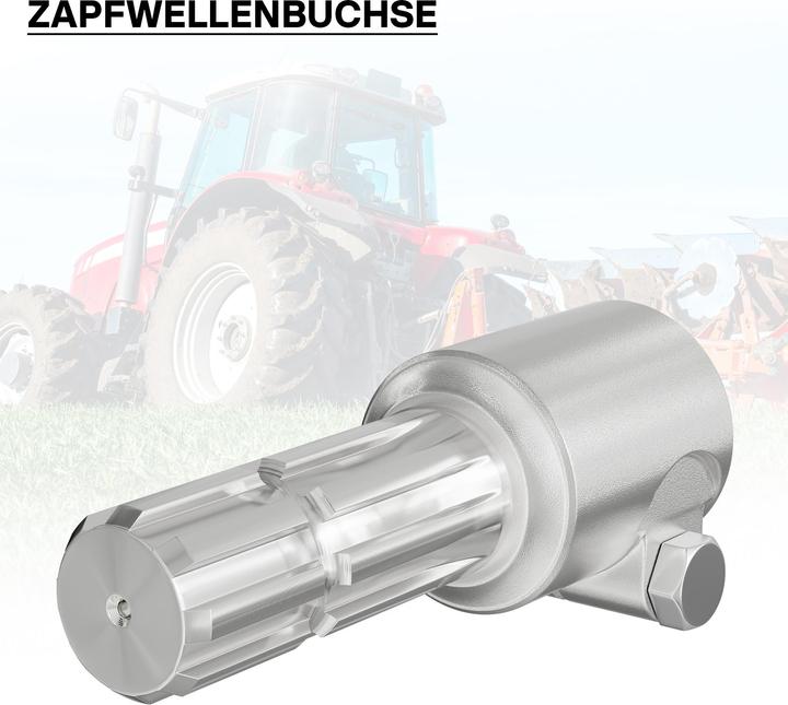 Produktbild Wiltec Zapfwelle 175mm Buchse Keilwellenaufnahme 1 3/4" Z6 für Ausgangswelle 8-32x38x6 (Traktorzubehör)