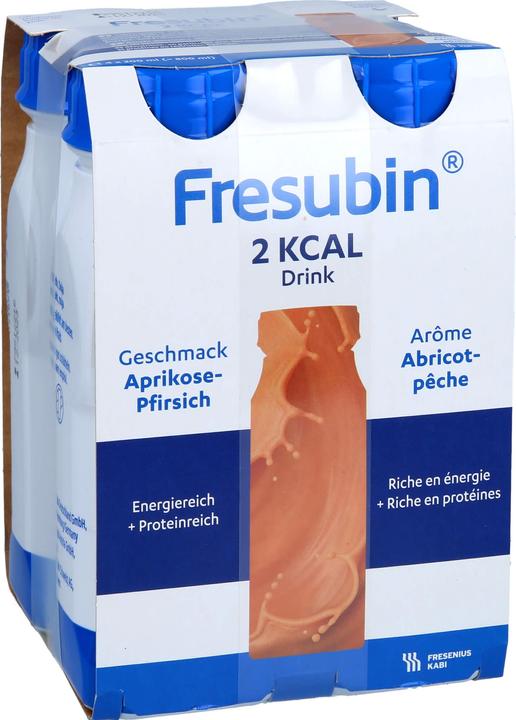 Produktbild Fresubin 2 kcal Drink Aprikose-Pfirsich, 4 x 200 ml (4 Stück, Flüssigkeit, 978 g)
