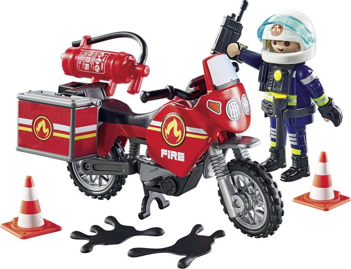 Produktbild Playmobil Feuerwehrmotorrad am Unfallort (71466, Playmobil Action Heroes)