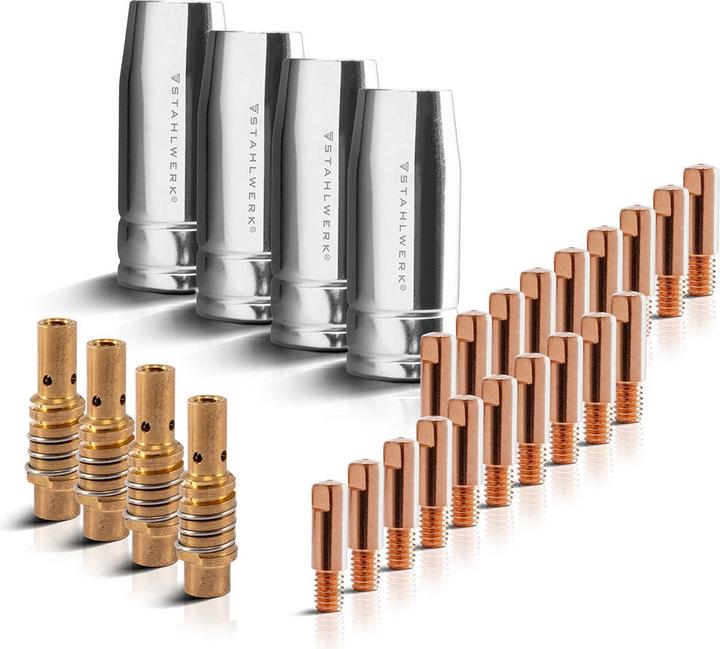 Image du produit Stahlwerk Pièces d'usure MIG MAG 28 pcs AK15/MB15 AK14/MB14 Torches de soudage