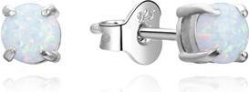 Image du produit Agato Boucles d'oreilles en argent avec opale synthétique AGUP3489 (Pierres synthétiques)
