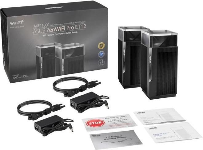 Actual product image ASUS ZenWiFi Pro ET12 AX11000 Wireless Router Set of 2