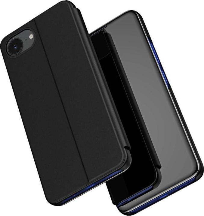 Actual product image Hurtel Back panel cover Clear View Case for iPhone 16e Flip Cover - Black (Apple iPhone 16e)