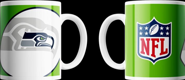 Produktbild Great Branding Seattle Seahawks Mug Shadow Logo & Shield 330ml (330 ml)