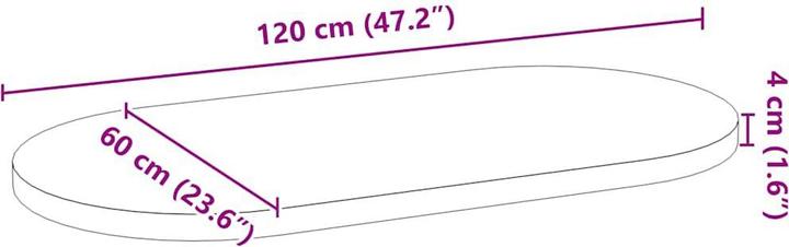 Image du produit VidaXL Lyndsey (120 x 60 x 4 cm)