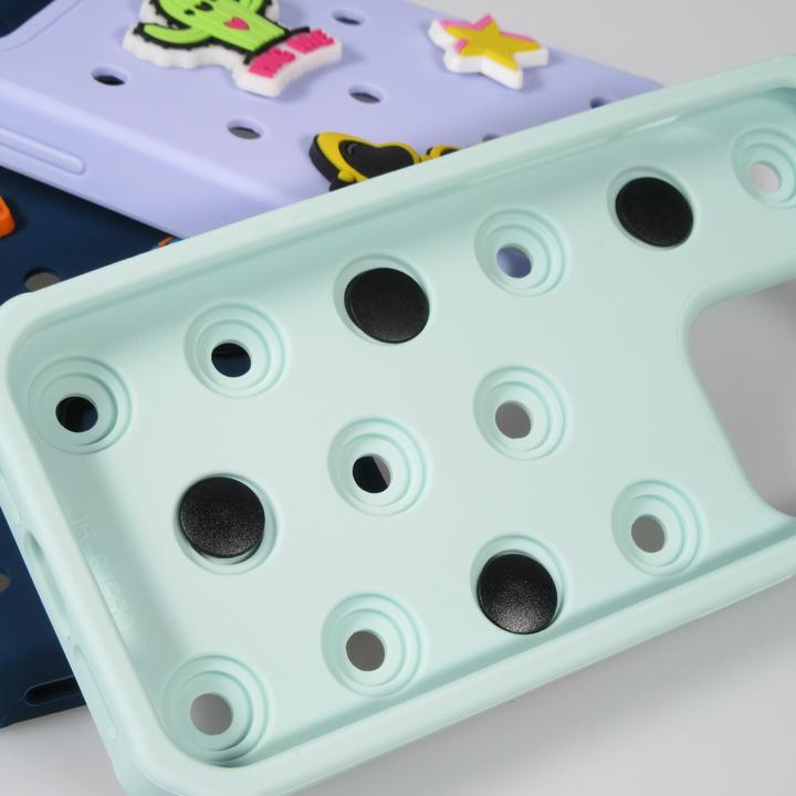 Immagine prodotto PhoneLook Coperchio Coperchio in silicone spesso con fori per l'inserimento di adesivi Azzurro (Apple iPhone 15 Pro)