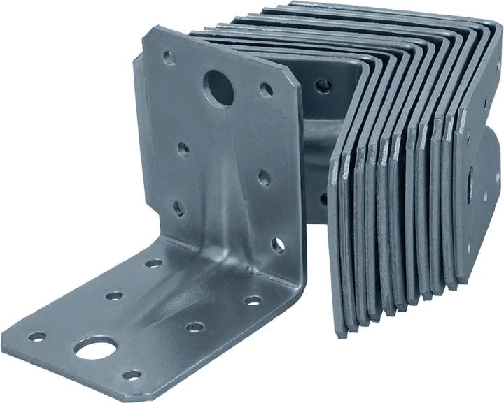 Produktbild Helpmate Lochplattenwinkel 70x70x55, verzinkt, 12 Stück, mit Sicke (Lochplattenwinkel, 12 Stk.)