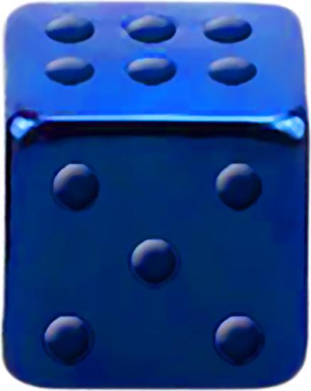 Produktbild Star Piercing Würfel dunkelblau (ohne Messing, Chirurgenstahl 316L)
