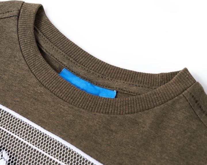 Immagine prodotto VidaXL Camicia da bambino a maniche lunghe kaki melange 116,Materiale: 80 (116)