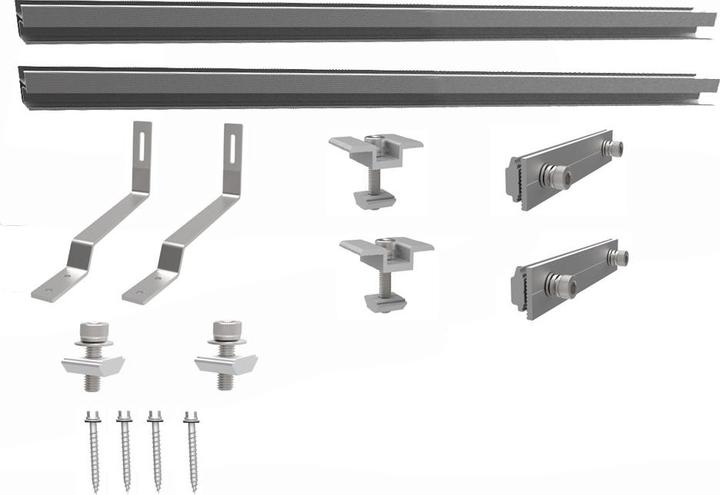 Actual product image Autosolar Mounting set for plain tile solar panels (Solar system mounting material)