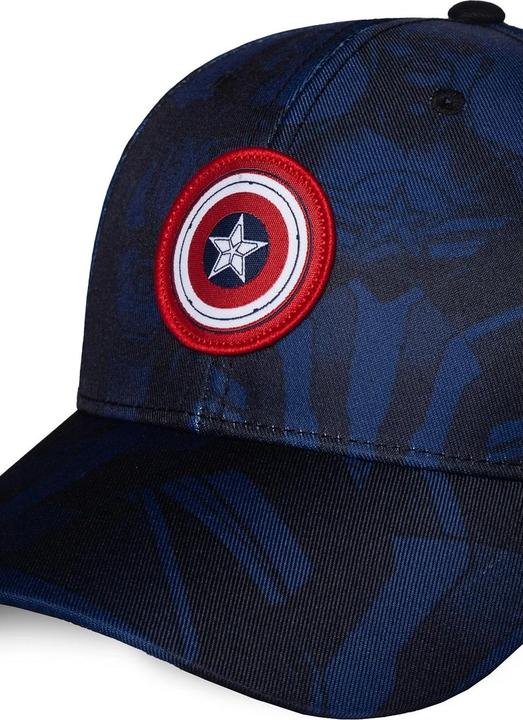 Immagine prodotto Difuzed Capitan America - Cappellino regolabile AOP (Taglia unica)