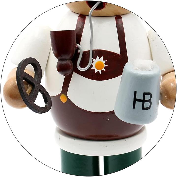 Actual product image Dekohelden24 Funny smoking man "Bavarian with pretzel and beer"
