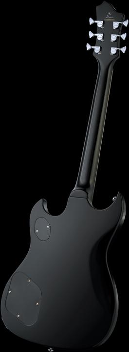Actual product image Hagstrom Electric Guitar, Signature Pat Smear, Black Gloss (Electric guitar, Mahogany)