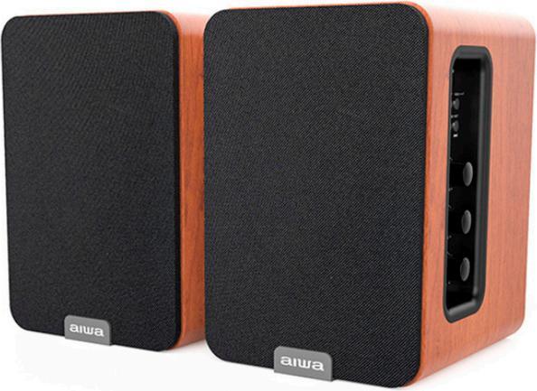 Image du produit Aiwa Paire d'enceintes actives ASP-A200, marron (1 paire, 25 W)