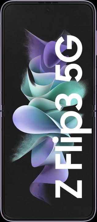 Actual product image Samsung Galaxy Z Flip3 5G EU (128 GB, Lavender, 6.70", SIM + eSIM, 12 Mpx, 5G)