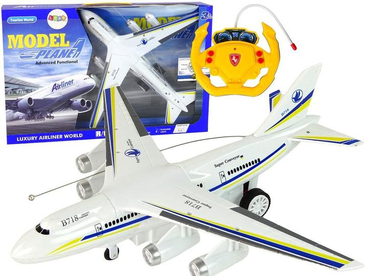 Produktbild Lean Toys R/C weisses Passagierflugzeug