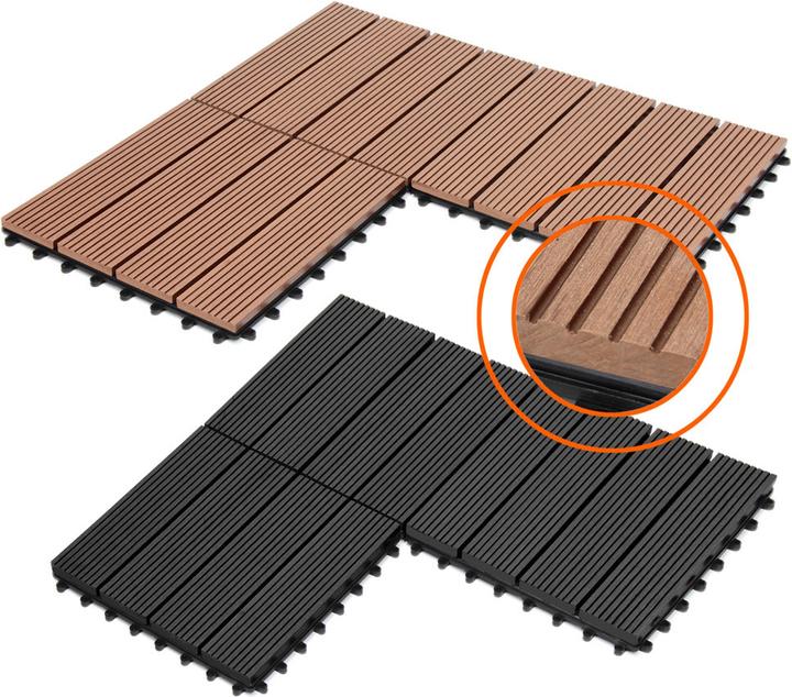 Actual product image Casaria WPC Fliesen (66 x, 30 x 30 cm)