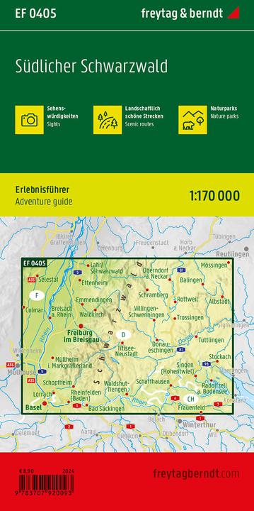 Produktbild Südlicher Schwarzwald, Erlebnisführer 1:170.000, freytag & berndt, EF 0405