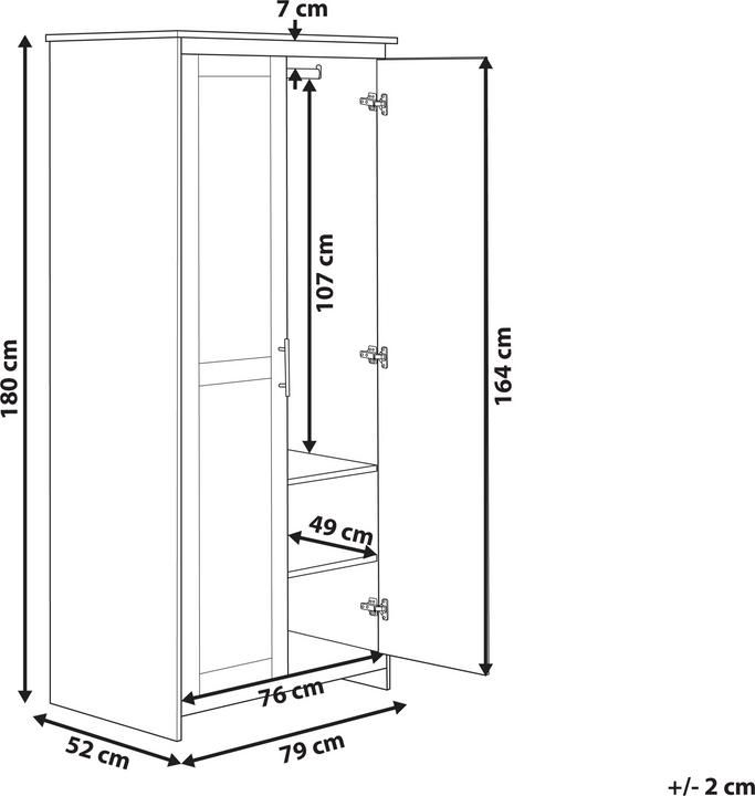 Actual product image Beliani Sellin (79 x 52 x 180 cm)