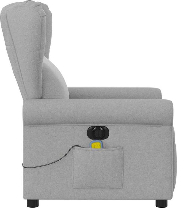 Actual product image VidaXL Massage chair electric cloud grey fabric