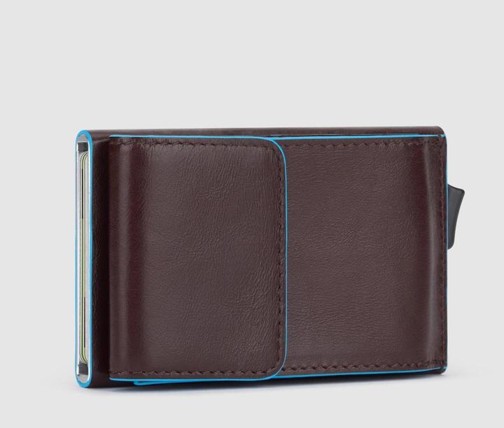 Actual product image Piquadro Blue Square - Credit card holder with outside pocket