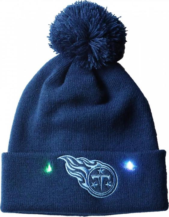 Immagine prodotto Foco Tennessee Titans - NFL - Cappello con pompon (Beanie) con LED lampeggianti - Blu navy