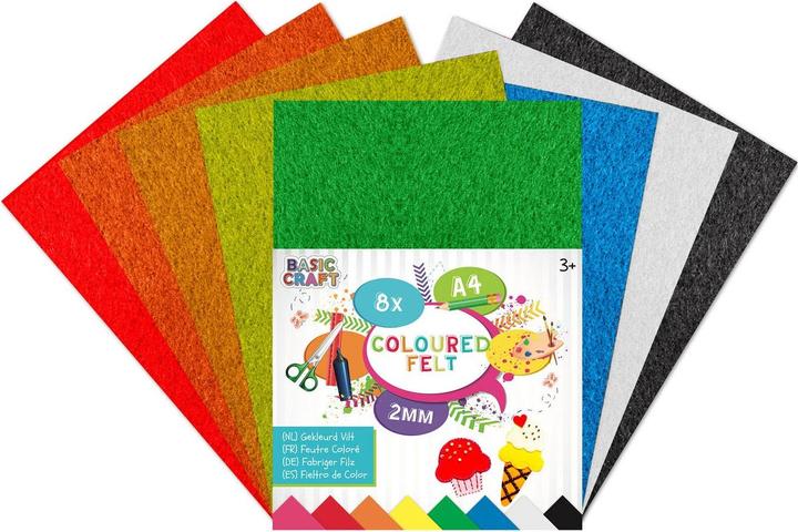 Immagine prodotto Grafix Feltro colorato A4, 8 fogli