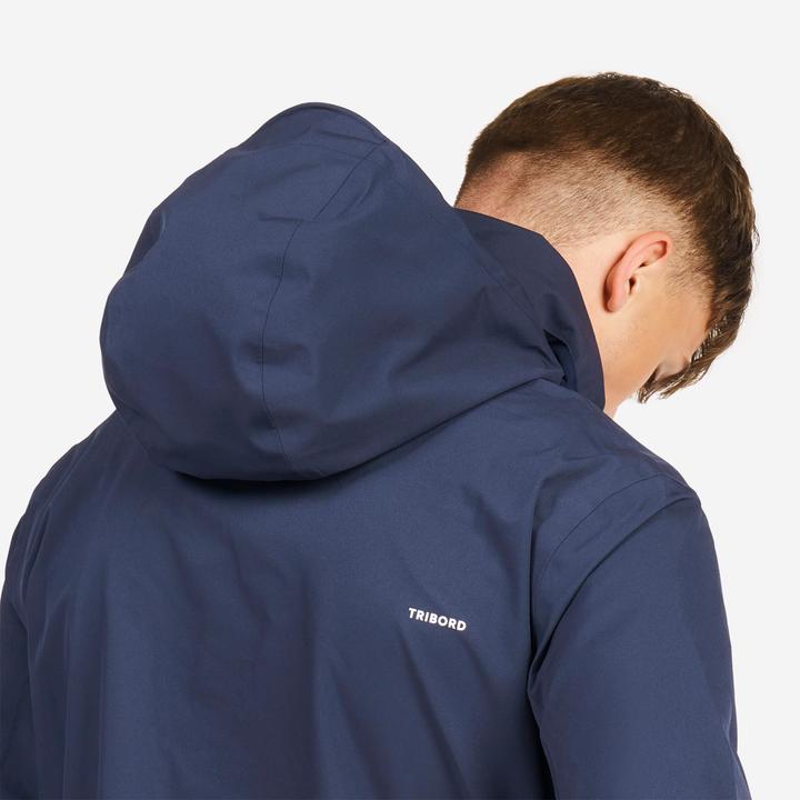 Produktbild Tribord Regenjacke Segeln Herren wasserdicht Sailing 300 marineblau/weiss (L)