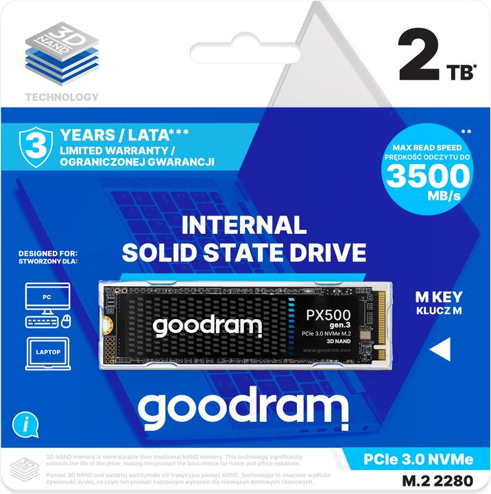 Actual product image Goodram PX500 GEN.3 SSDPR-PX500-02T-80-G3 (2050 GB, M.2 2280)