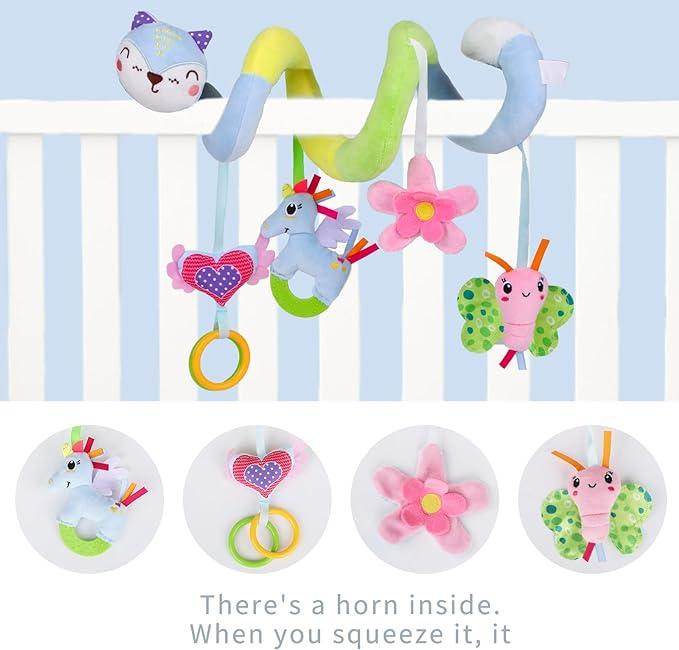 Image du produit Activity Board Jouet Lit Spirale Bébé, Jouet Peluche Activité Hanging Cradel, Jouet Siège de Voiture Bébé