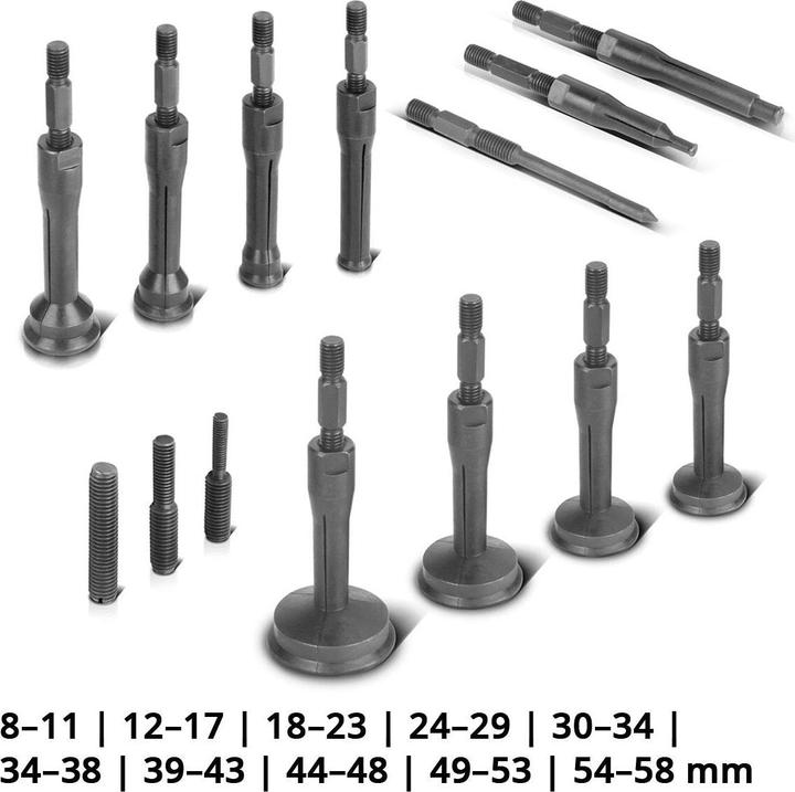 Produktbild Stahlwerk Grundloch-Innenlager-Abzieher-Satz mit Gleithammer, 3 Adaptern