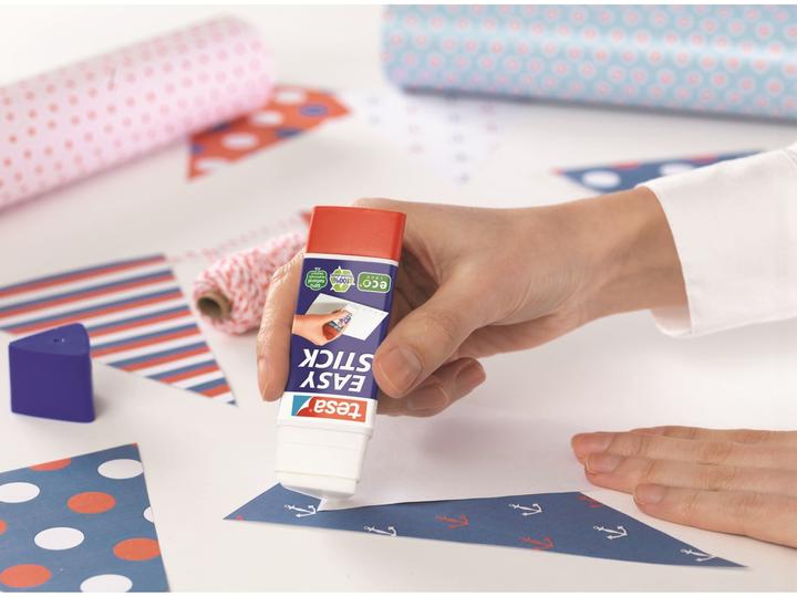 Actual product image tesa EASY STICK ecoLogo glue stick, triangular, odourless glue stick for paper / cardboard
