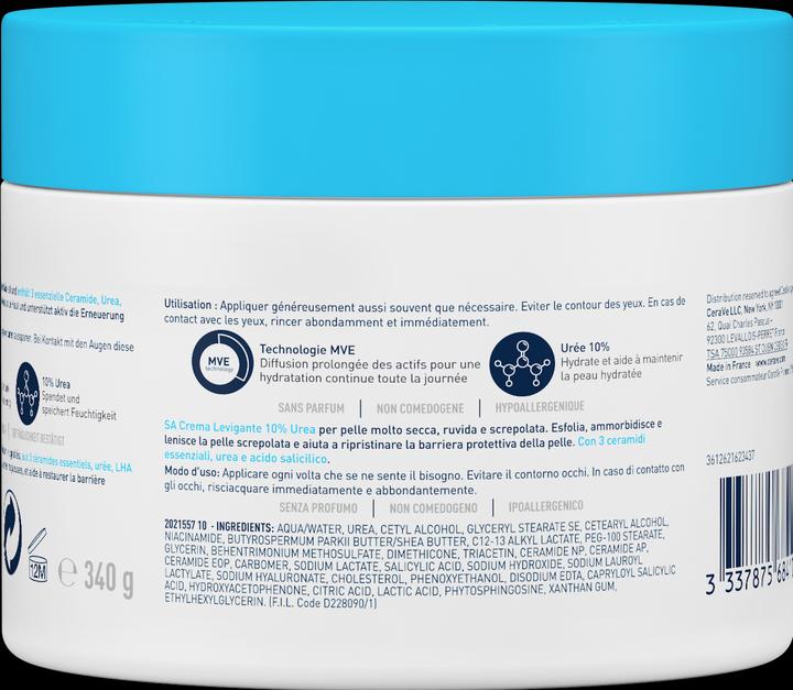 Produktbild CeraVe SA Urea Glättende Feuchtigkeitscreme (Körpercreme, 340 ml)