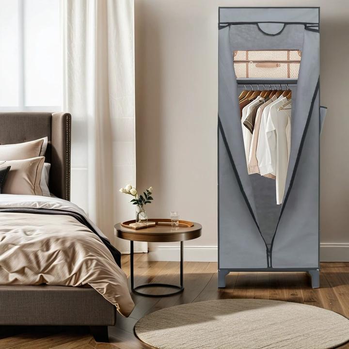 Produktbild Intirilife Faltschrank mit Reissverschluss und Kleiderstange (68 x 45 x 175 cm)
