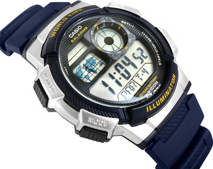 Produktbild Casio Mod. WORLD TIME ILLUMINATOR - 5 Alarms, 10 Year battery (Sportuhr, 43 mm)