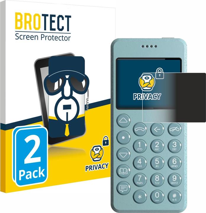 Productafbeelding BROTECT Anti-spionnetje privacyfolie Beschermfolie tegen blauw licht (2 Stuk, Punt MP02)